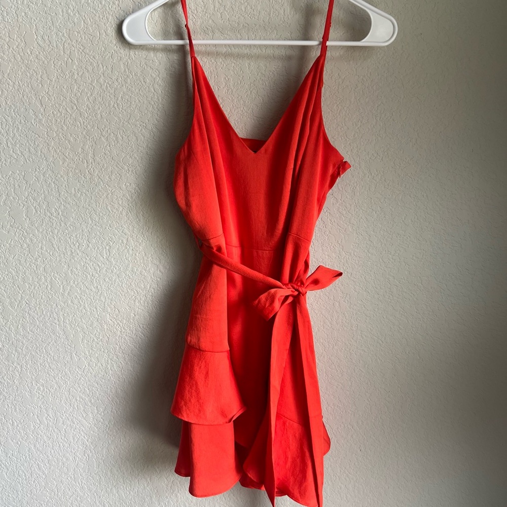 Stunning red/orange Express romper